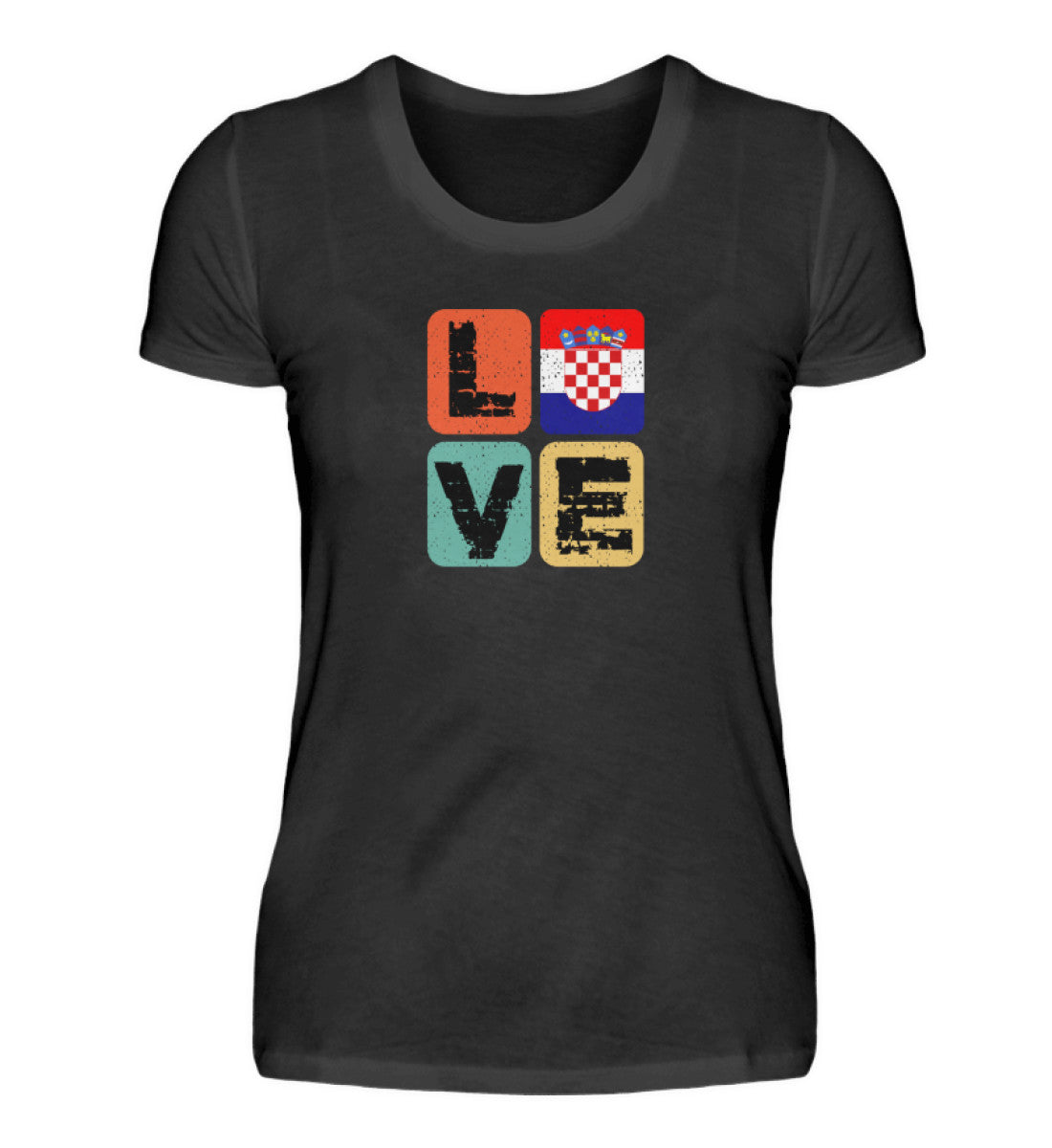 Croatia Love T-Shirt Damen "motiv puls"